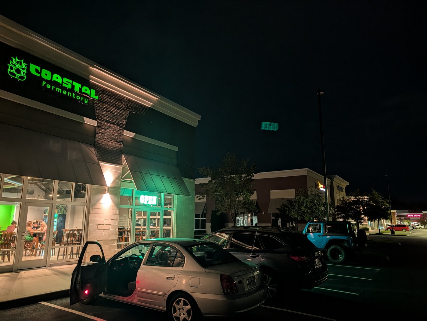 Coastal Fermentory Uptown at night